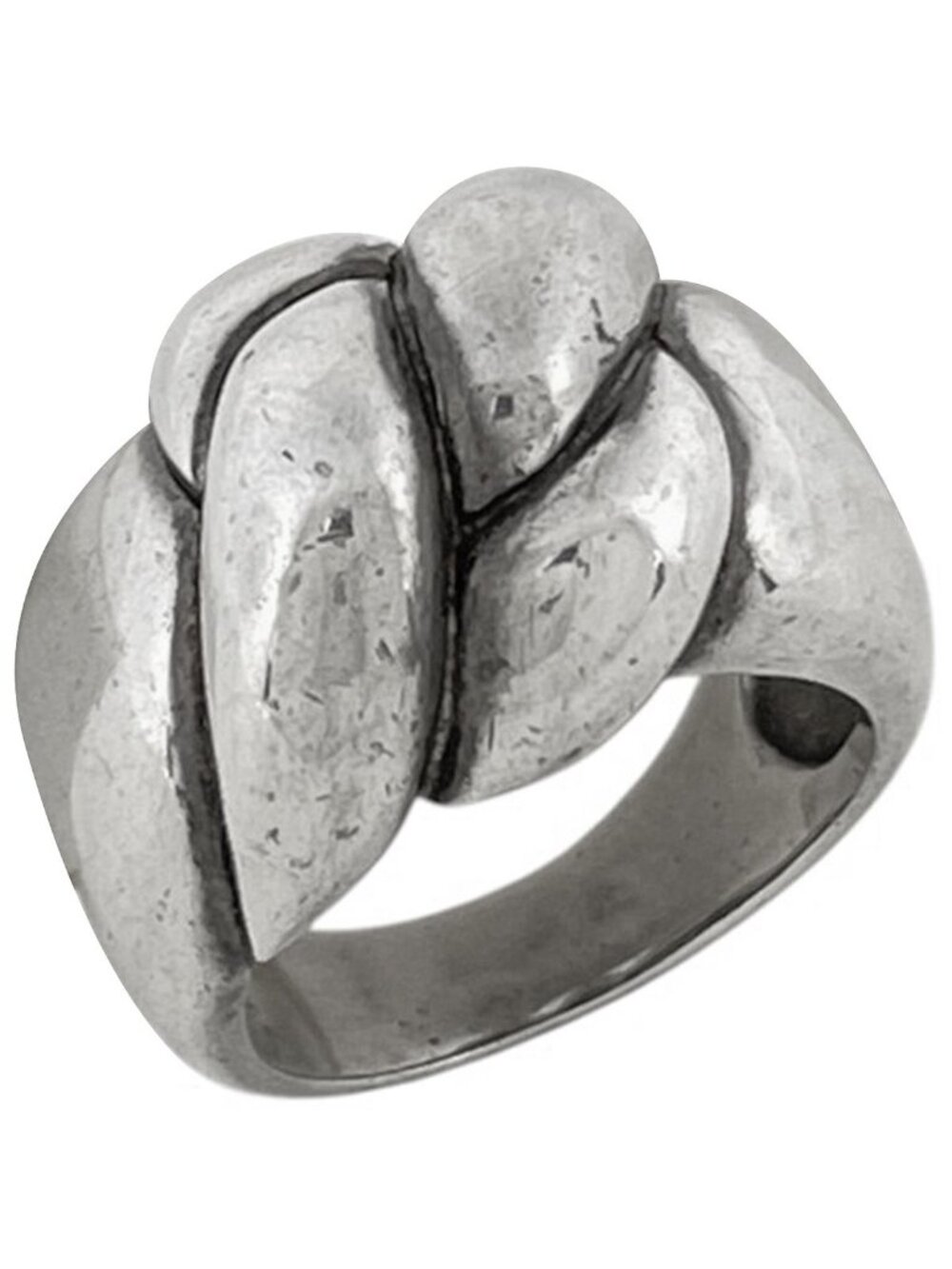 Hermes Torsade Ring Metal Silver